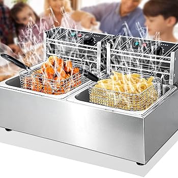電気フライヤー 2バスケット 温度設定177℃〜350℃［使用回数1回のみ］ 電気フライヤー 2バスケット 温度設定177℃〜350℃［使用回数1回のみ］